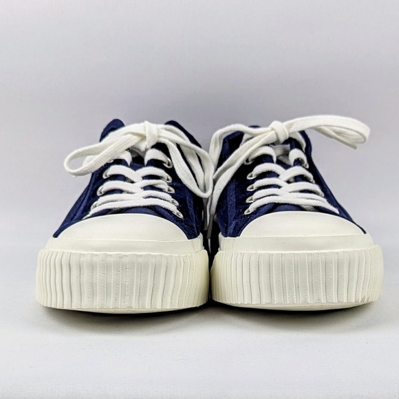 Theory Project Low Top Velvet Platform Sneaker Midnight Blue US 9 EU39 NWOT - Picture 8 of 15